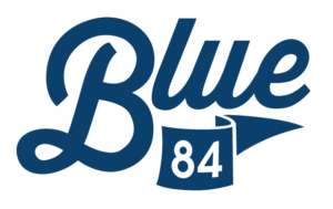 Blue84 logo outlined